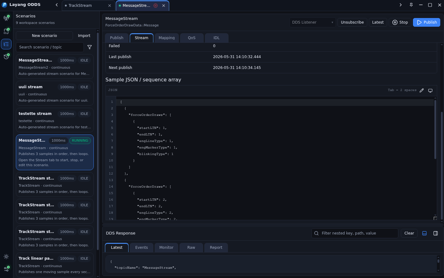 Layang ODDS scenario stream array loop screenshot